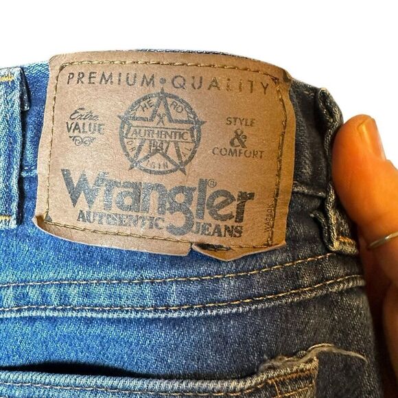 Vintage Wrangler Jeans Mens 34 x 32 Distressed Faded Straight Leg Denim 85900DW - Picture 6 of 8